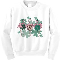St Patrick's Day Flamingo Kids Sweatshirt
