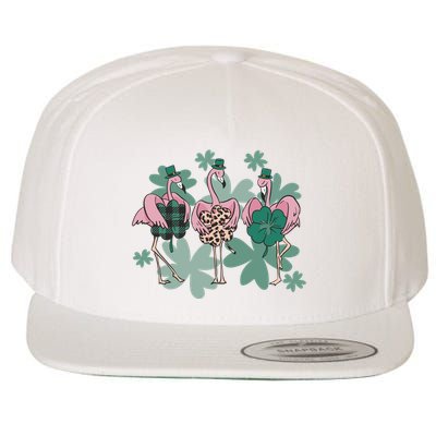 St Patrick's Day Flamingo Wool Snapback Cap