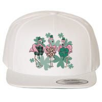 St Patrick's Day Flamingo Wool Snapback Cap