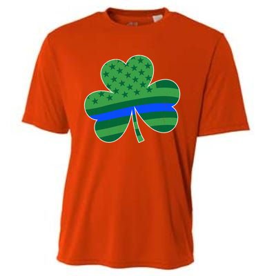 St Patricks Day Shamrock Irish American Police Officer Cop Meaningful Gift Cooling Performance Crew T-Shirt