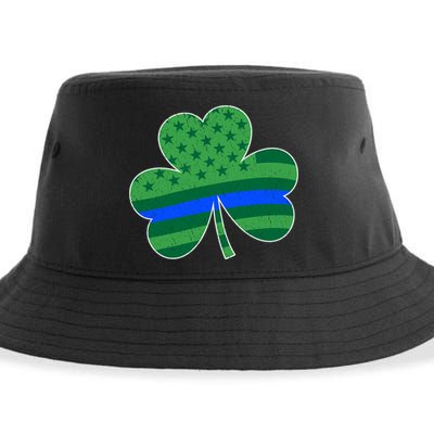 St Patricks Day Shamrock Irish American Police Officer Cop Meaningful Gift Sustainable Bucket Hat