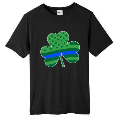 St Patricks Day Shamrock Irish American Police Officer Cop Meaningful Gift Tall Fusion ChromaSoft Performance T-Shirt