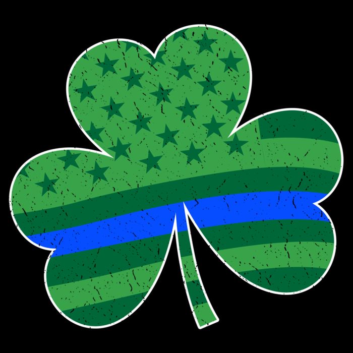 St Patricks Day Shamrock Irish American Police Officer Cop Meaningful Gift Bucket Hat