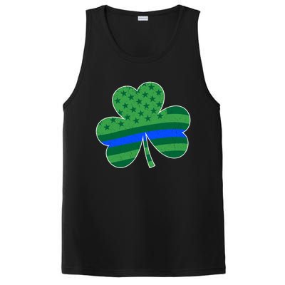 St Patricks Day Shamrock Irish American Police Officer Cop Meaningful Gift PosiCharge Competitor Tank