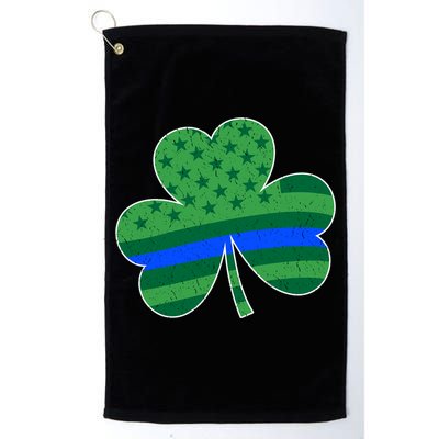 St Patricks Day Shamrock Irish American Police Officer Cop Meaningful Gift Golf Towel