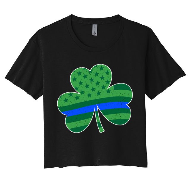 St Patricks Day Shamrock Irish American Police Officer Cop Meaningful Gift Crop Top