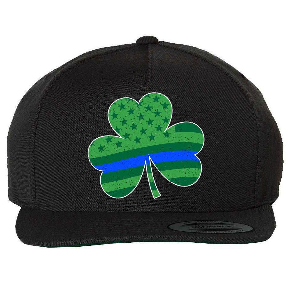 St Patricks Day Shamrock Irish American Police Officer Cop Meaningful Gift Wool Snapback Cap