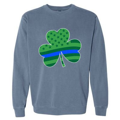 St Patricks Day Shamrock Irish American Police Officer Cop Meaningful Gift Garment-Dyed Sweatshirt