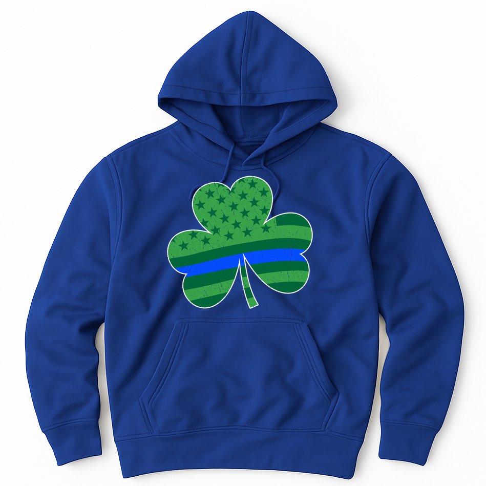 St Patricks Day Shamrock Irish American Police Officer Cop Meaningful Gift Hoodie