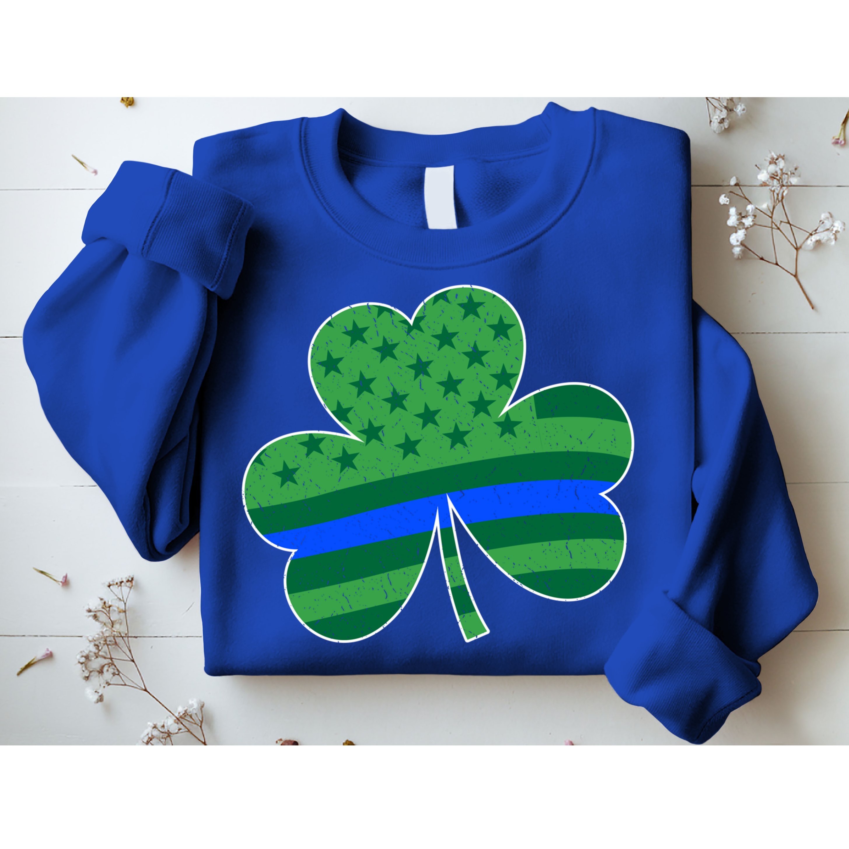 St Patricks Day Shamrock Irish American Police Officer Cop Meaningful Gift Sweatshirt