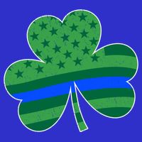St Patricks Day Shamrock Irish American Police Officer Cop Meaningful Gift Button