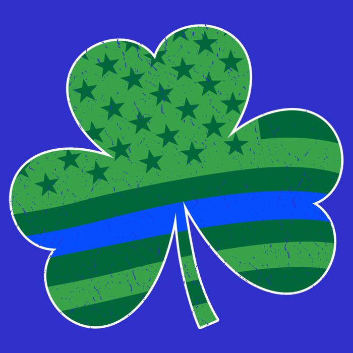 St Patricks Day Shamrock Irish American Police Officer Cop Meaningful Gift Button