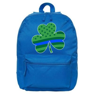 St Patricks Day Shamrock Irish American Police Officer Cop Meaningful Gift 16 in Basic Backpack