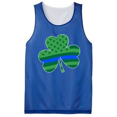 St Patricks Day Shamrock Irish American Police Officer Cop Meaningful Gift Mesh Reversible Basketball Jersey Tank