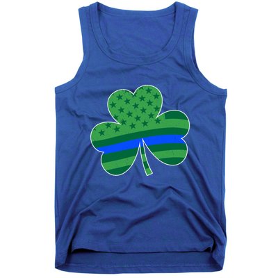 St Patricks Day Shamrock Irish American Police Officer Cop Meaningful Gift Tank Top