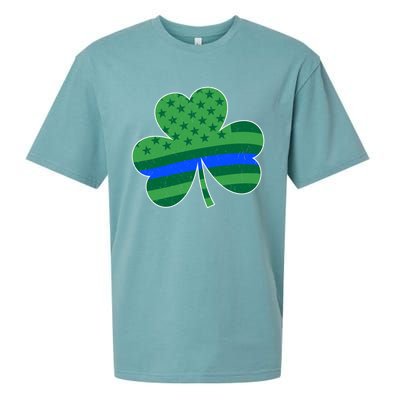 St Patricks Day Shamrock Irish American Police Officer Cop Meaningful Gift Sueded Cloud Jersey T-Shirt