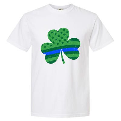 St Patricks Day Shamrock Irish American Police Officer Cop Meaningful Gift Garment-Dyed Heavyweight T-Shirt