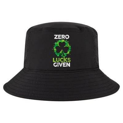 Saint Patrick's Day Irish Clover Shamrock Zero Lucks Given Cool Comfort Performance Bucket Hat