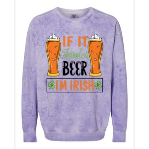 St Patricks Day Drinking Colorblast Crewneck Sweatshirt