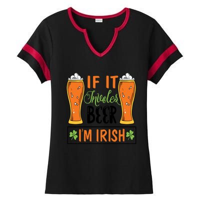 St Patricks Day Drinking Ladies Halftime Notch Neck Tee