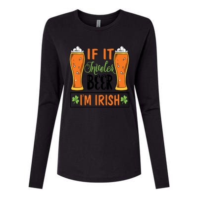 St Patricks Day Drinking Womens Cotton Relaxed Long Sleeve T-Shirt