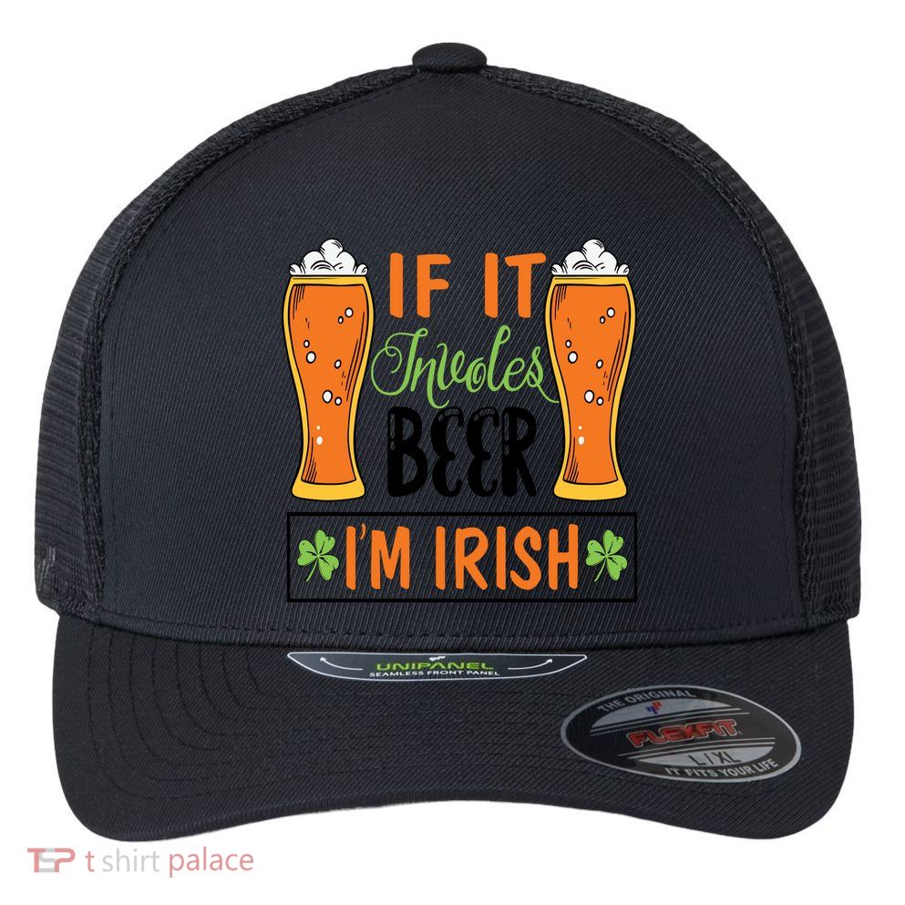St Patricks Day Drinking Flexfit Unipanel Trucker Cap