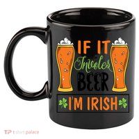 St Patricks Day Drinking 11oz C Handle Ceramic Mug