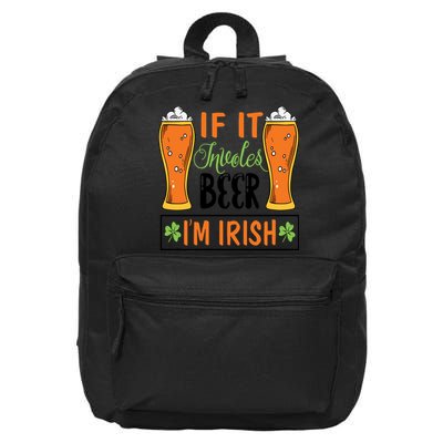 St Patricks Day Drinking 16 in Basic Backpack