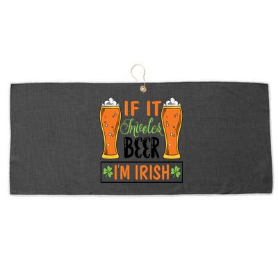 St Patricks Day Drinking Large Microfiber Waffle Golf Towel