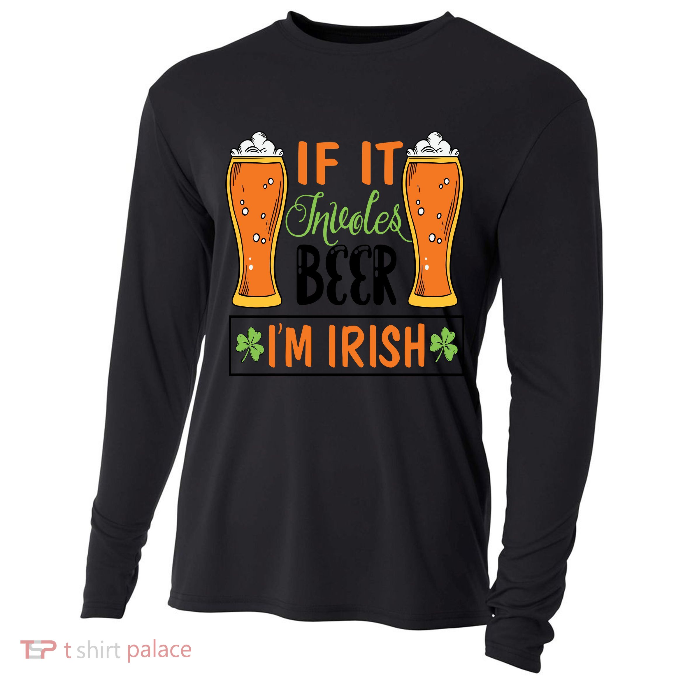 St Patricks Day Drinking Cooling Performance Long Sleeve Crew