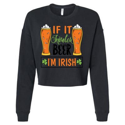 St Patricks Day Drinking Cropped Pullover Crew