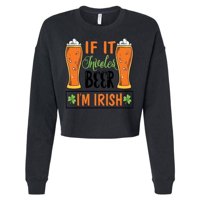 St Patricks Day Drinking Cropped Pullover Crew