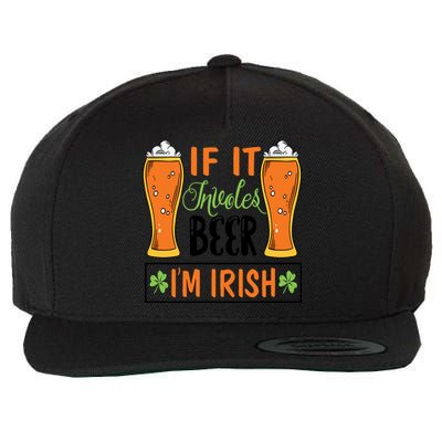 St Patricks Day Drinking Wool Snapback Cap