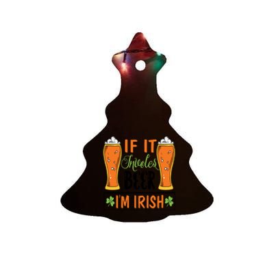 St Patricks Day Drinking Ceramic Tree Ornament