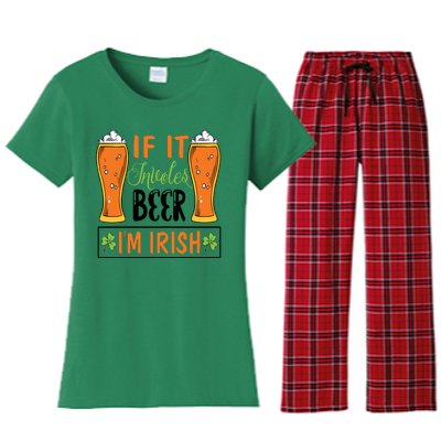 St Patricks Day Drinking Women's Flannel Pajama Set