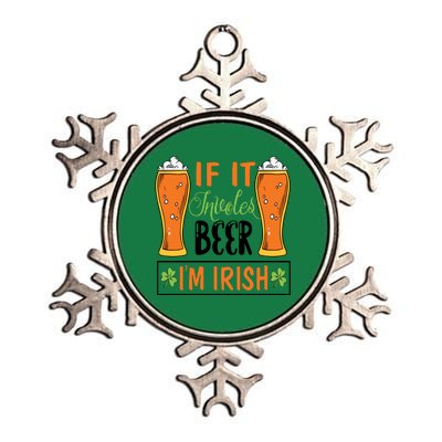 St Patricks Day Drinking Metallic Star Ornament