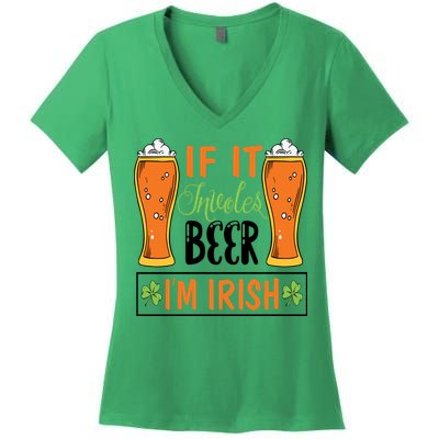 St Patricks Day Drinking Women's V-Neck T-Shirt