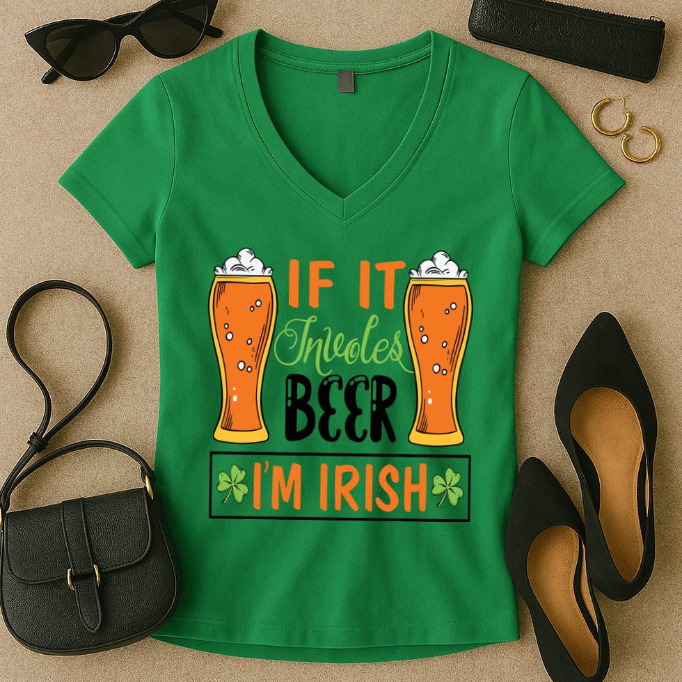 St Patricks Day Drinking Women's V-Neck T-Shirt