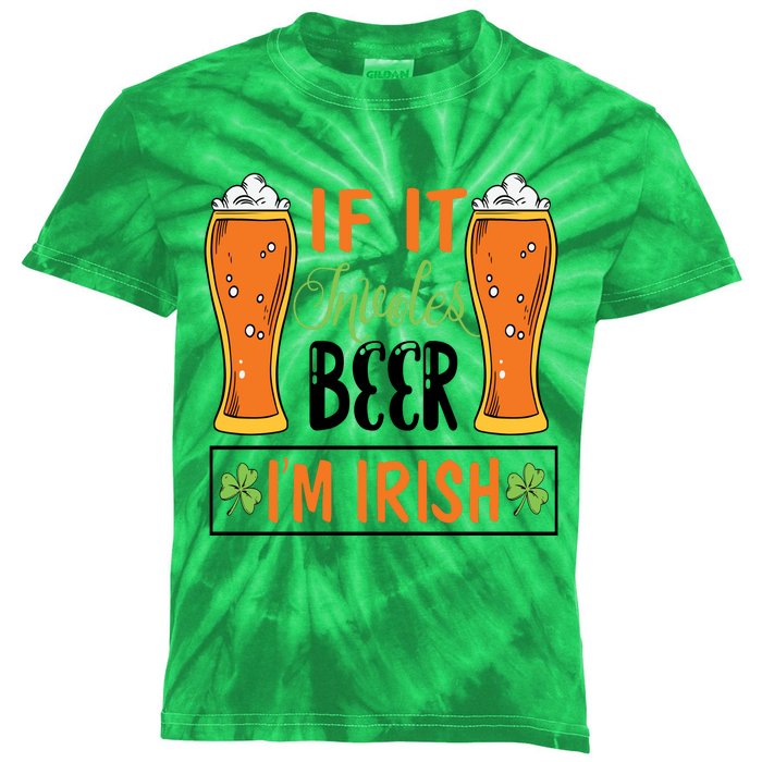 St Patricks Day Drinking Kids Tie-Dye T-Shirt