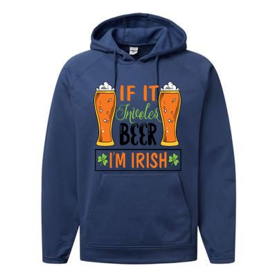 St Patricks Day Drinking Performance Fleece Hoodie