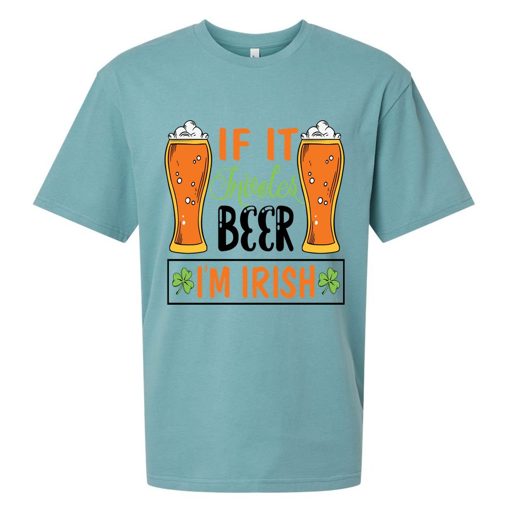 St Patricks Day Drinking Sueded Cloud Jersey T-Shirt