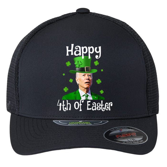 St Patricks Day Funny Happy 4th Of Easter Anti Joe Biden Flexfit Unipanel Trucker Cap