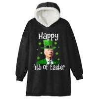 St Patricks Day Funny Happy 4th Of Easter Anti Joe Biden Hooded Wearable Blanket