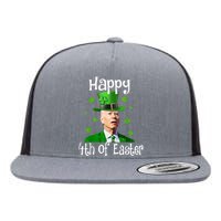 St Patricks Day Funny Happy 4th Of Easter Anti Joe Biden Flat Bill Trucker Hat