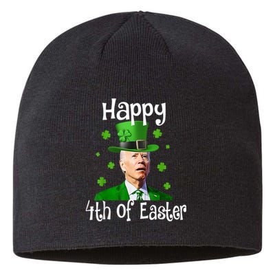 St Patricks Day Funny Happy 4th Of Easter Anti Joe Biden Sustainable Beanie