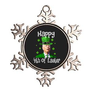 St Patricks Day Funny Happy 4th Of Easter Anti Joe Biden Metallic Star Ornament