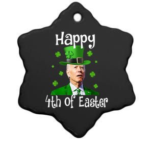 St Patricks Day Funny Happy 4th Of Easter Anti Joe Biden Ceramic Star Ornament