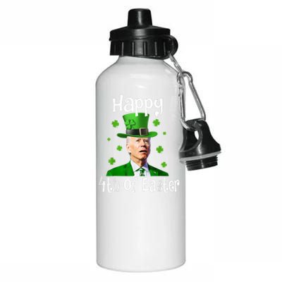 St Patricks Day Funny Happy 4th Of Easter Anti Joe Biden Aluminum Water Bottle 