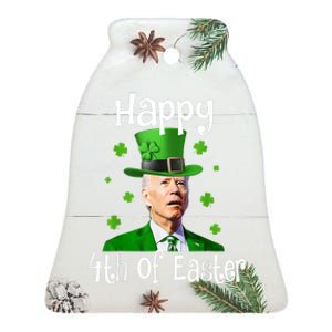 St Patricks Day Funny Happy 4th Of Easter Anti Joe Biden Ceramic Bell Ornament