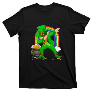 St Patricks Day 2022 Dabbing Leprechaun Irish Boys Girls Kids T-Shirt